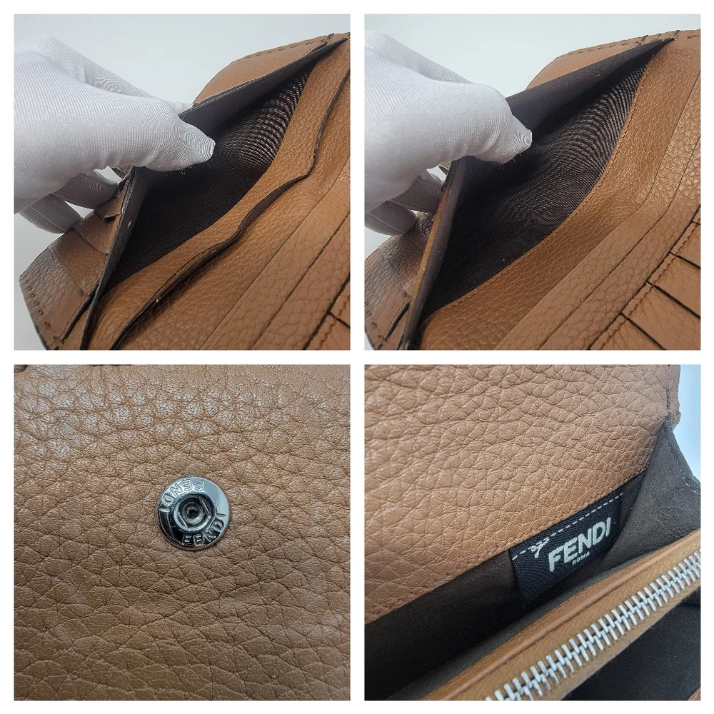 FENDI Peekaboo Selleria Leather Long Wallet - Picture 10 of 10